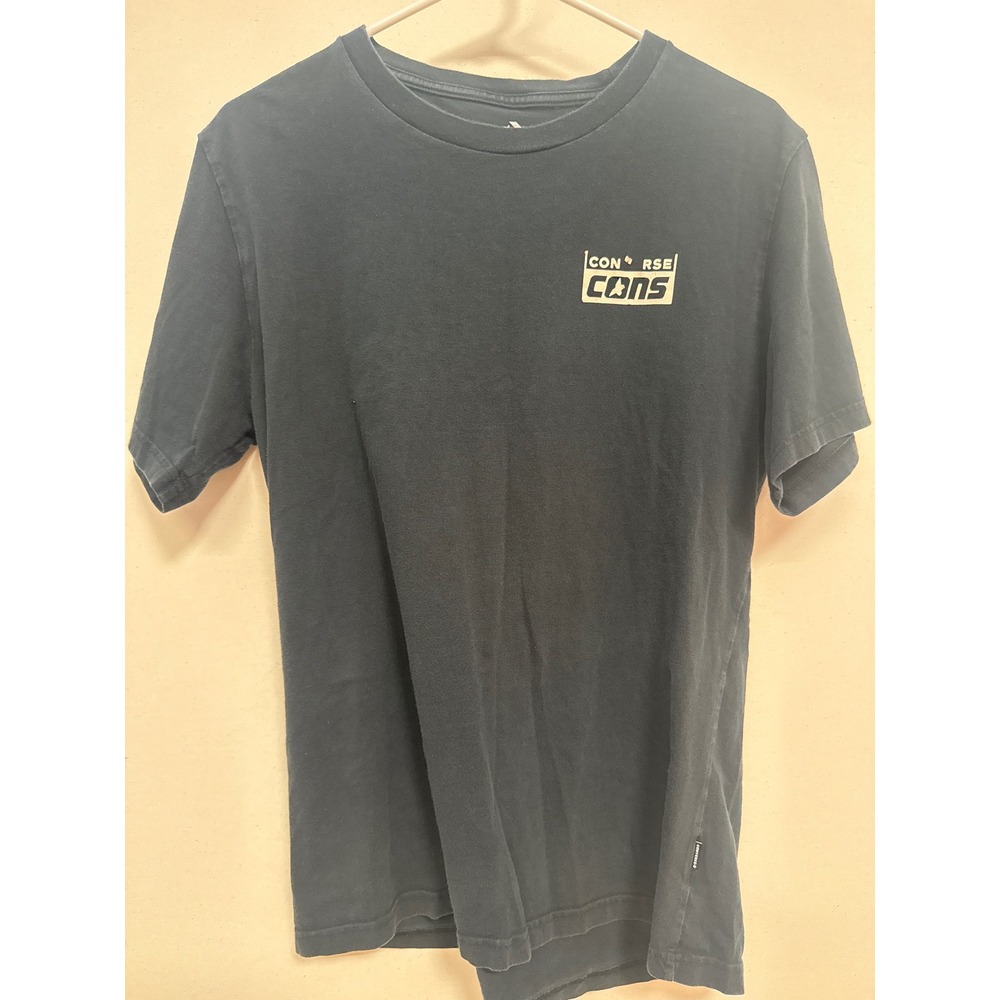 Converse Cons Logo Graphic T-Shirt Mens Medium Black Short Sleeve Cotton Tee
